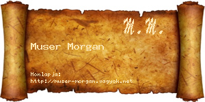 Muser Morgan névjegykártya